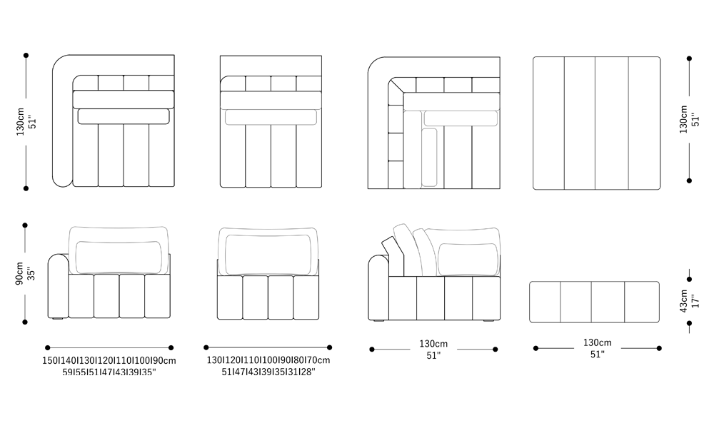 Image of the complete dimensions of the product